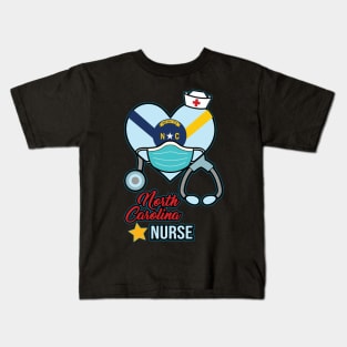 North Carolina Nurse - Love RN LPN CNA State Nursing Gift Kids T-Shirt